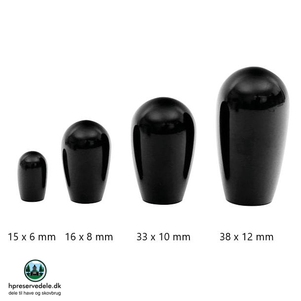 GEARKNOP. 15 X 6 MM GEVIND