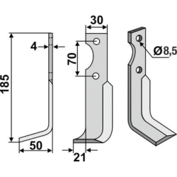 FR�SERKNIV  H. AGRIA.30x4  /  70  /  8,5  /  185  1250-254 98, 25498