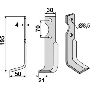 FR�SERKNIV AGRIA V. 195 x 48 mm