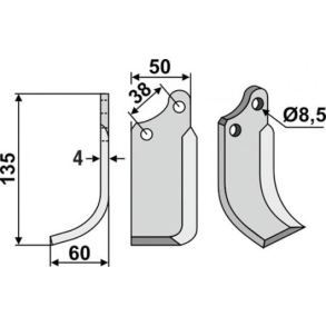 FRSERKNIV V. AGRIA.50x4  /  38  /  8,5  /  135  1667