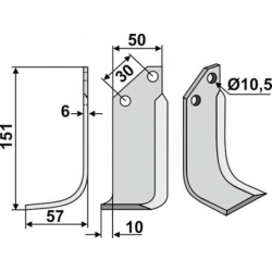 FR�SERKNIV H. 151 x 6 x 50 mm. BADALINI...   