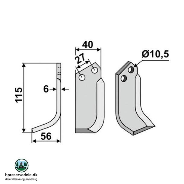 FRSERKNIV H. 115 x 6 x 40 mm. B C S.