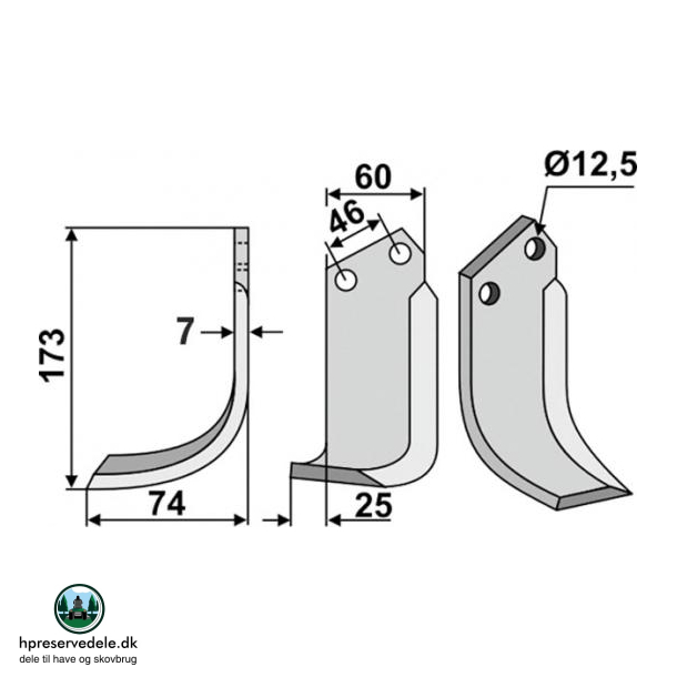 FRSERKNIV V. 173 x 7 x 60 mm. B.C.S.