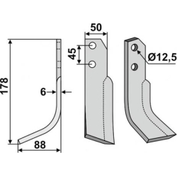 FRSERKNIV H CARRARO. 178 x 6 x 50 mm