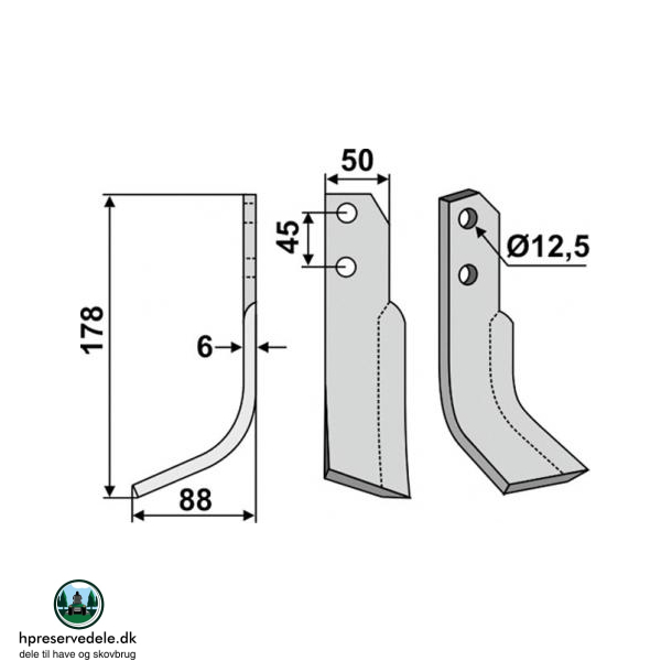 FRSERKNIV V CARRARO. 178 x 6 x 50 mm