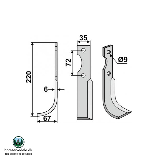 FRSERKNIV H CASORZO. 220 x 6 x 35 mm