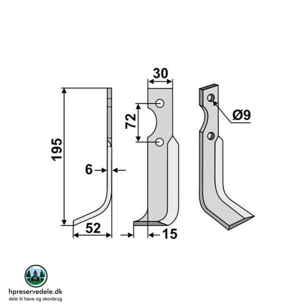 FRSERKNIV V CASORZO. 195 x 6 x 30 mm
