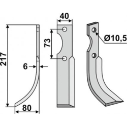 FR�SERKNIV V FERRARI. 217 x 6 x 40 mm