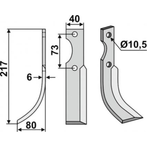 FRSERKNIV V FERRARI. 217 x 6 x 40 mm