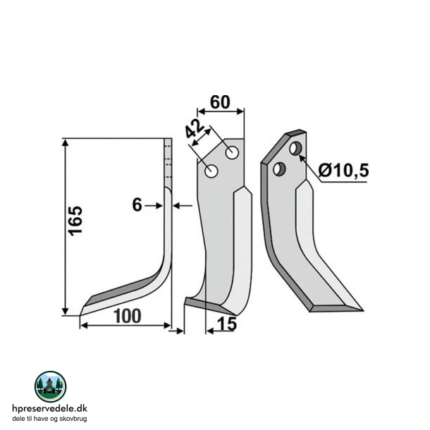 FRSERKNIV V GOLDONI. 165 x 6 x 60 mm