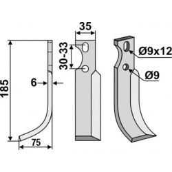 FRSERKNIV H GOLDONI.185 x 6 x 35 mm