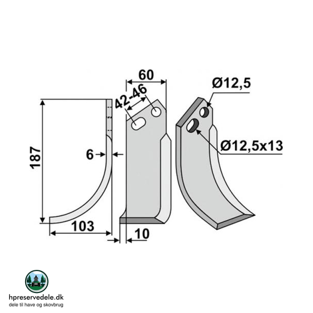 FRSERKNIV V GOLDONI. 187 x 6 x 60 mm
