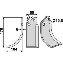 FRSERKNIV V GOLDONI. 176 x 6 x 60 mm