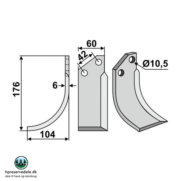 FRSERKNIV V GOLDONI. 176 x 6 x 60 mm