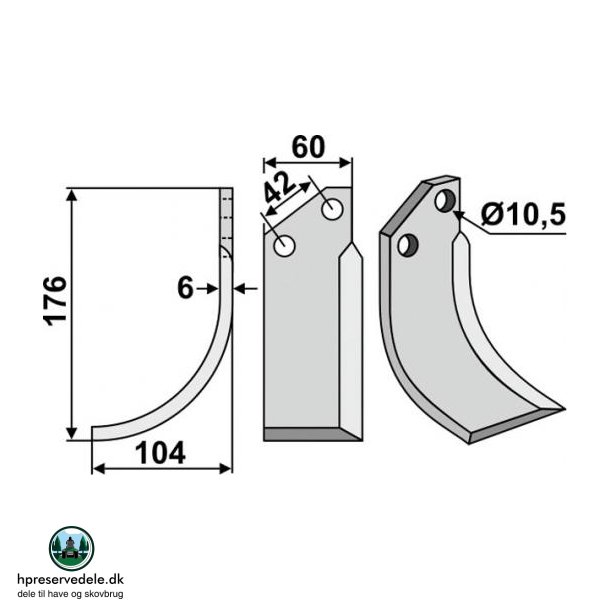 FRSERKNIV V GOLDONI. 176 x 6 x 60 mm