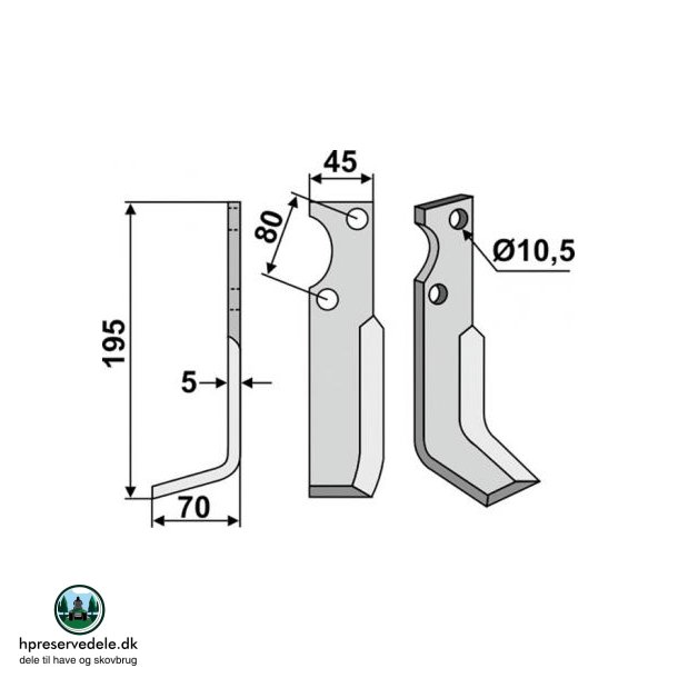 FRSERKNIV V GOLDONI. 195 x 5 x 45 mm