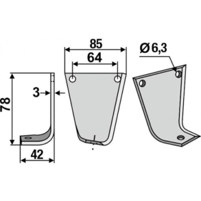 FRSERKNIV H GUTBROD. 78 x 3 x 83 mm