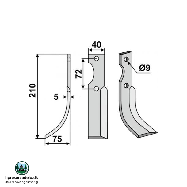 FRSERKNIV V HAKO. 210 x 5 x 40 mm