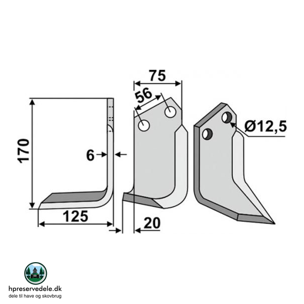 FRSERKNIV V HOLDER. 170 x 125 mm