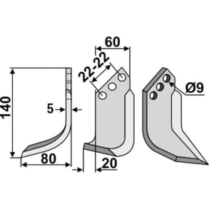 FR�SERKNIV H HOLDER. 140 x 80 mm