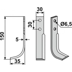 FR�SERKNIV V HOLDER. 150 x 35 mm