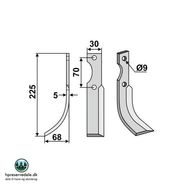 FRSERKNIV H HONDA. 225 x 5 x 30 mm