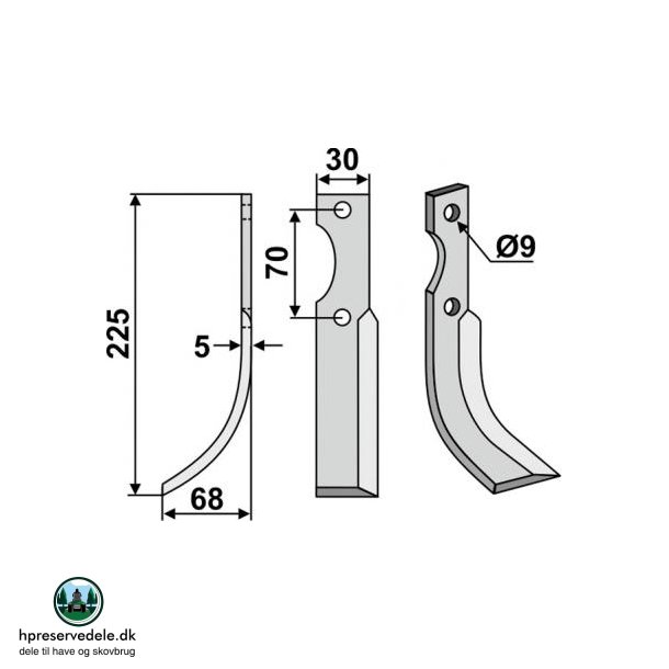FRSERKNIV H HONDA. 225 x 5 x 30 mm