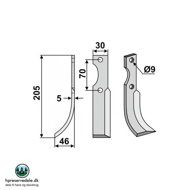 FRSERKNIV V HONDA. 205 x 5 x 30 mm