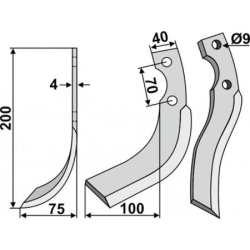 FR�SERKNIV V. ISEKI. 200 x 4 x 40 mm