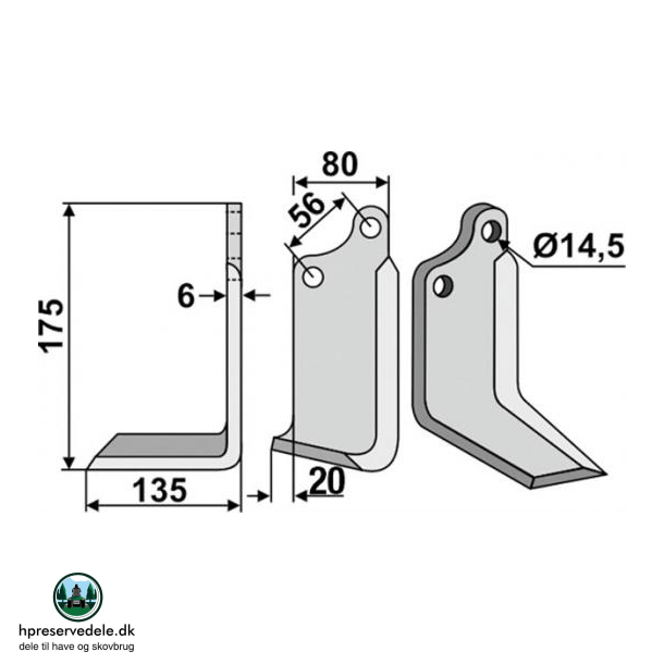 FRSERKNIV V MASCHIO. 175 x 6 x 80 mm
