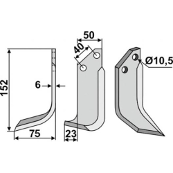 FRSERKNIV H GRILLO. 152 x 6 x 50 mm