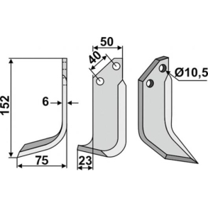 FRSERKNIV H GRILLO. 152 x 6 x 50 mm