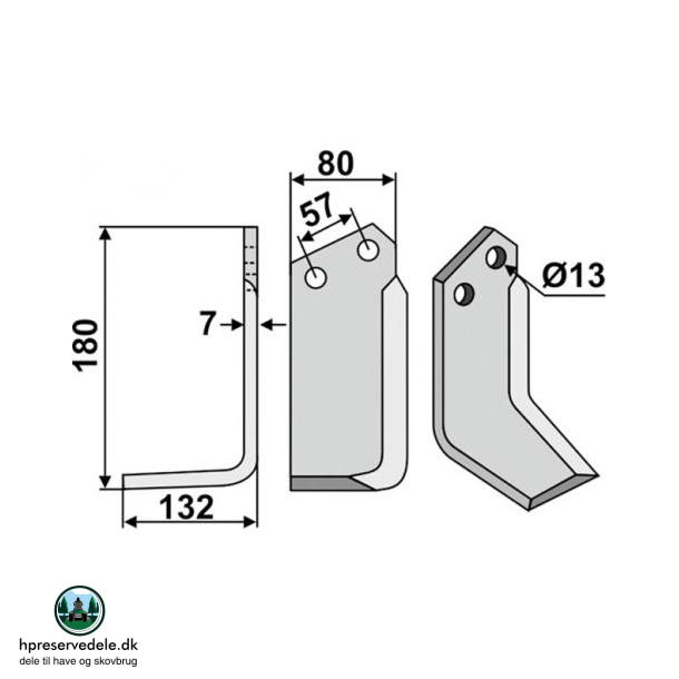 FRSERKNIV V HOWARD. 180 x 7 x 80 mm
