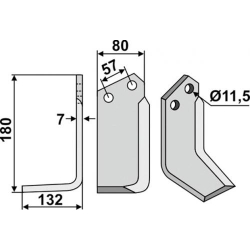 FR�SERKNIV V HOWARD. 180 x 7 x 80 mm