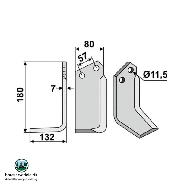 FRSERKNIV V HOWARD. 180 x 7 x 80 mm