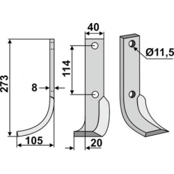 FR�SERKNIV H HOWARD. 273 x 8 x 40 mm