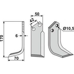 FRSERKNIV V. NIBBI BRUNO. 152 x 5 x 50 mm