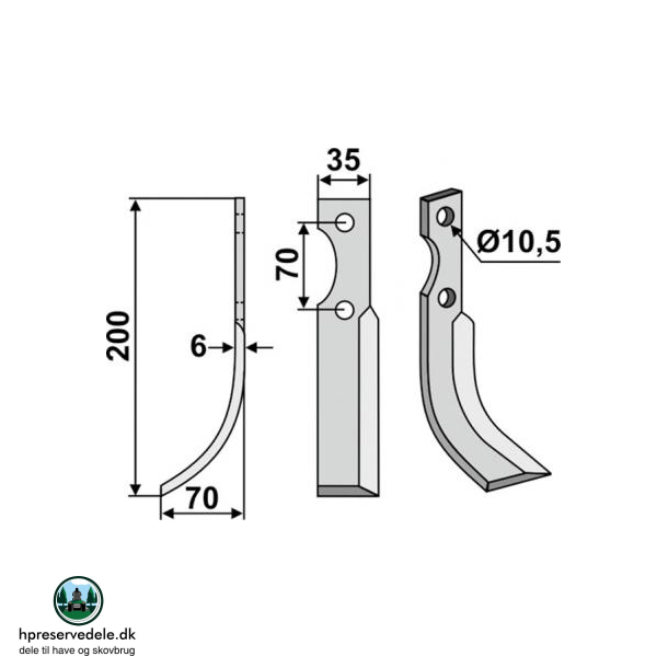 FRSERKNIV V. S.E.P. 200 x 6 x 35 mm