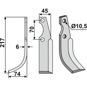 FRSERKNIV V. S.E.P. 217 x 6 x 45 mm