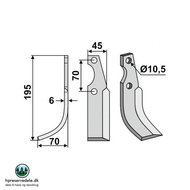 FRSERKNIV H. S.E.P. 195 x 6 x 45 mm