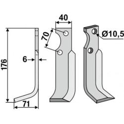 FRSERKNIV V. GOLDONI. 185 x 6 x 40 mm
