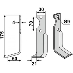 FR�SERKNIV V. AGRIA. 175 x 4 x 30 mm