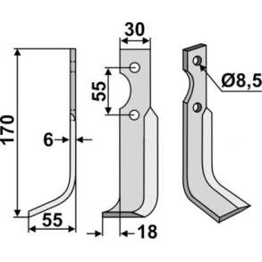 FRSERKNIV V. B.C.S. 170 x 6 x 30 mm