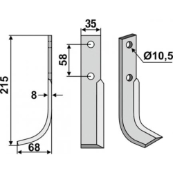 FRSERKNIV H BERTOLINI. 215 x 8 x 30 mm