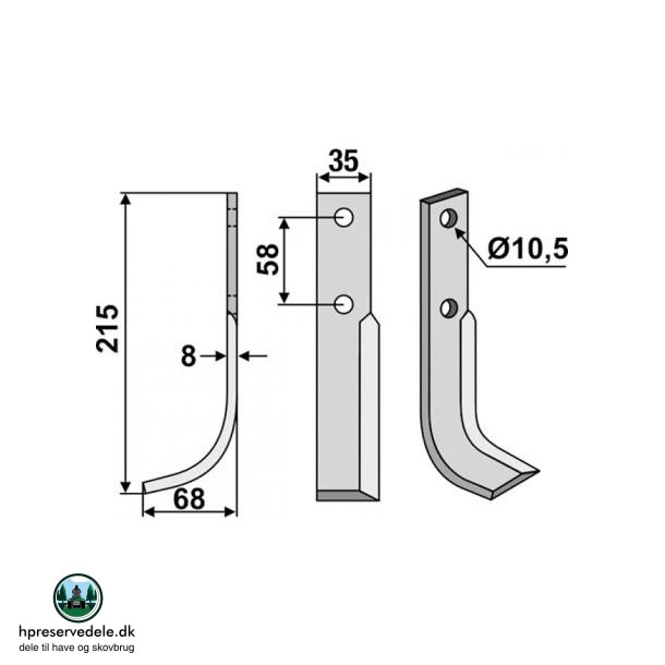 FRSERKNIV H BERTOLINI. 215 x 8 x 30 mm