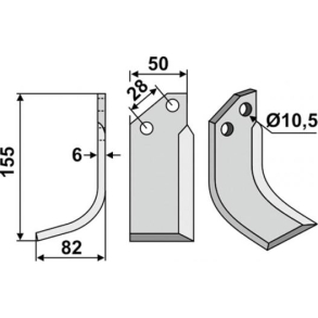 FRSERKNIV H. BERTOLINI. 155 x 6 x 50 mm