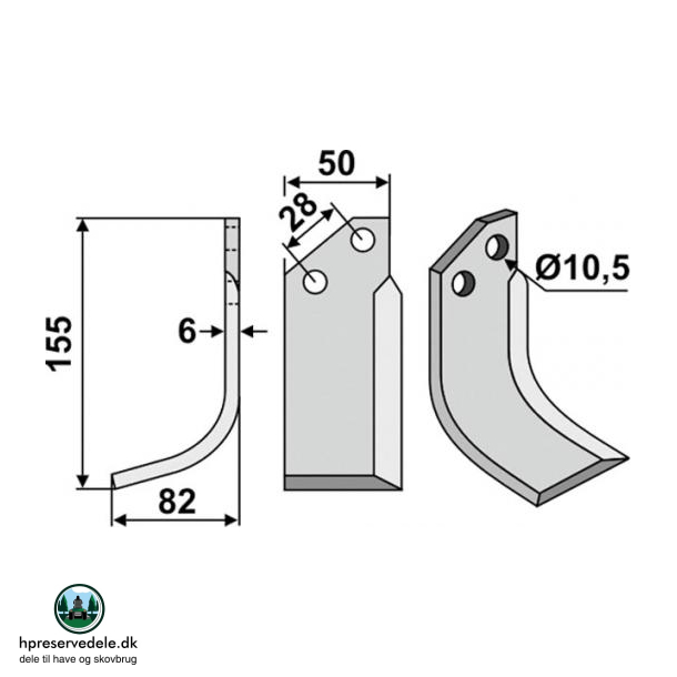 FRSERKNIV V. BERTOLINI. 155 x 6 x 50 mm