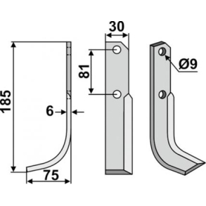 FRSERKNIV H. BERTOLINI. 185 x 6 x 30 mm