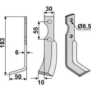 FRSERKNIV H CARRARO SPA. 183 x 6 x 30 mm