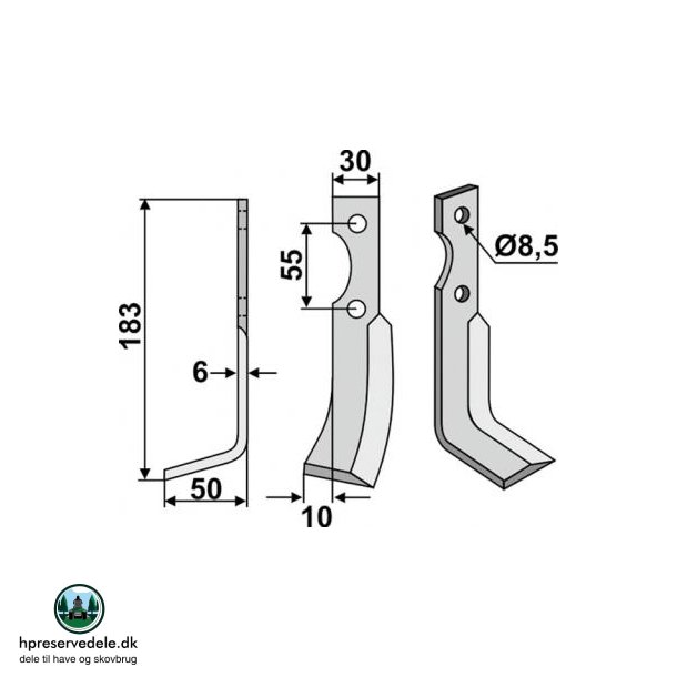 FRSERKNIV V CARRARO SPA. 183 x 6 x 30 mm